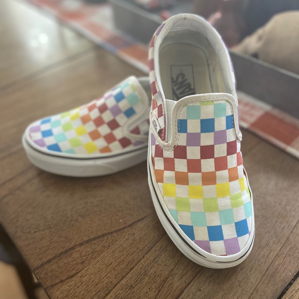 Rainbow Checker Vans
